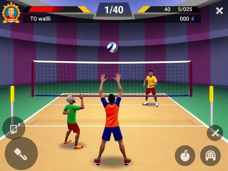 Volley Kings UP gameplay screenshot showing volleyball action